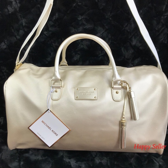 Michael Kors Duffel Bag Travel Weekender Gym Tote! - Picture 8 of 8